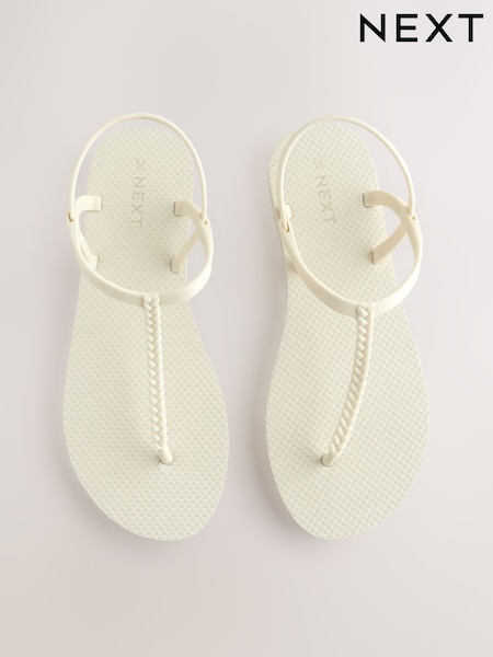 Bone Beach Plaited Toe Thong Sandals (E55019) | £14
