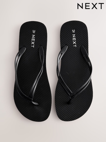 Black Beach Flip Flops (E55026) | £12