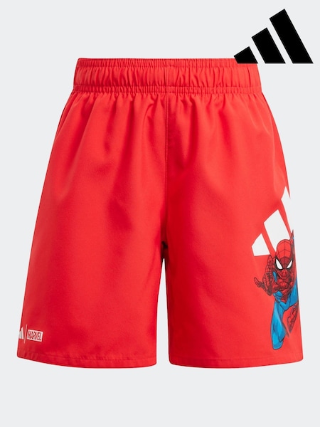 adidas Red Marvel Spider Man 5" Swim Shorts (E55050) | £25