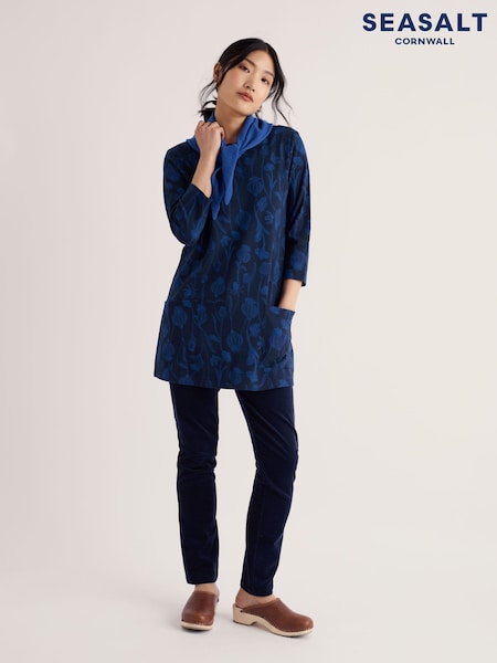 Blue - Seasalt Cornwall Tall Waves Jersey Tunic