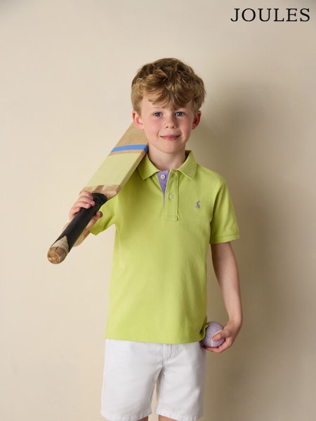 Joules Woody Green Cotton Pique Polo Shirt (E55789) | £14 - £18