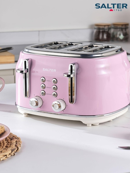 Salter Pink Retro 4 Slice Toaster (E55979) | £60