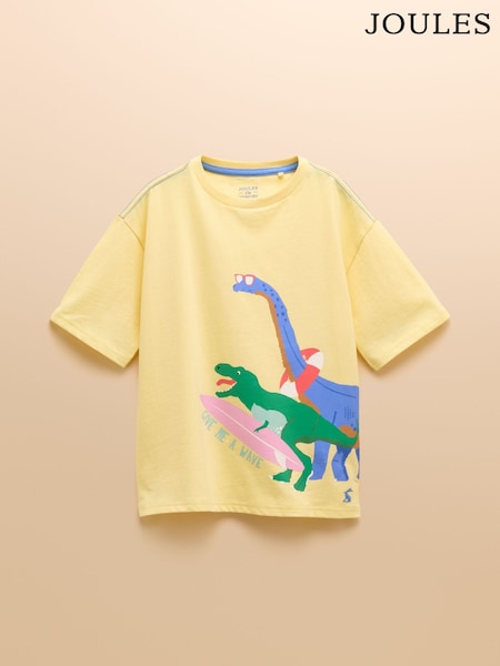 Joules Boys' Ben Yellow Short Sleeve T-Shirt (E56240) | £12 - £14