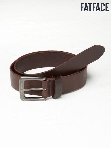 FatFace Chocolate Brown Italian Leather Belt (E56323) | £35