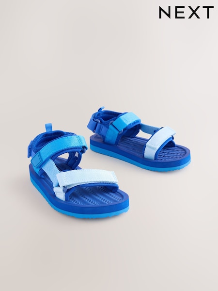 Blue Standard Fit (F) Trekker Walking Sandals (E56482) | £14 - £16