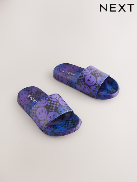 Blue Purple Happy Face Sliders (E56486) | £10 - £13