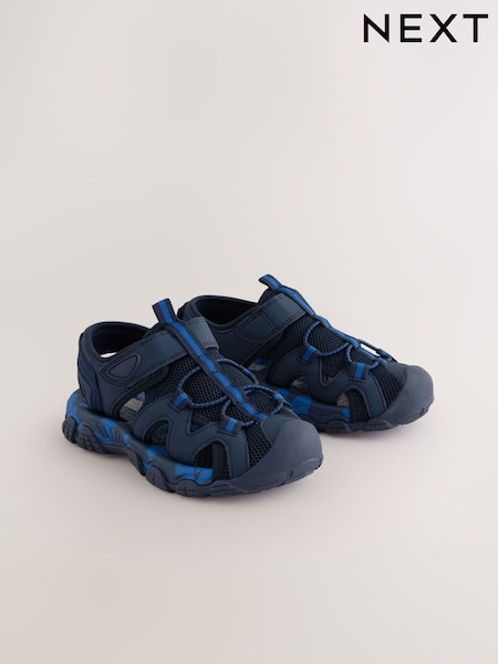Navy Standard Fit (F) Bumptoe Trekker Walking Sandals (E56496) | £20 - £22