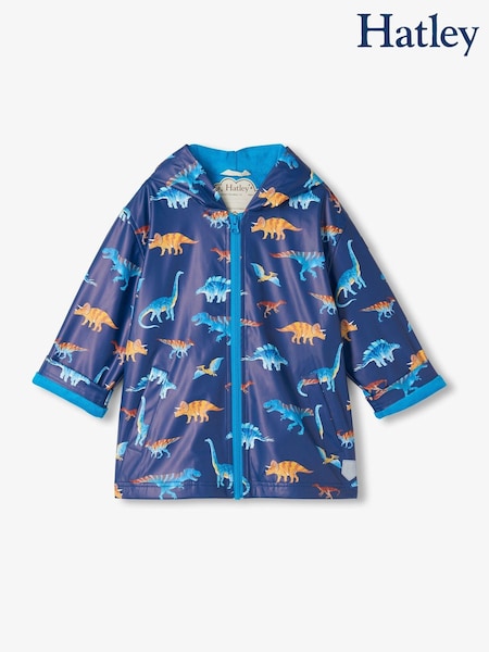 Blue - Hatley Colourful Dinos Raincoat
