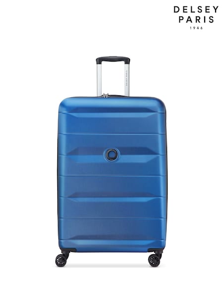 Blue - Delsey Paris Comete 4 77 Cm 4 Double Wheels Expandable Trolley Case
