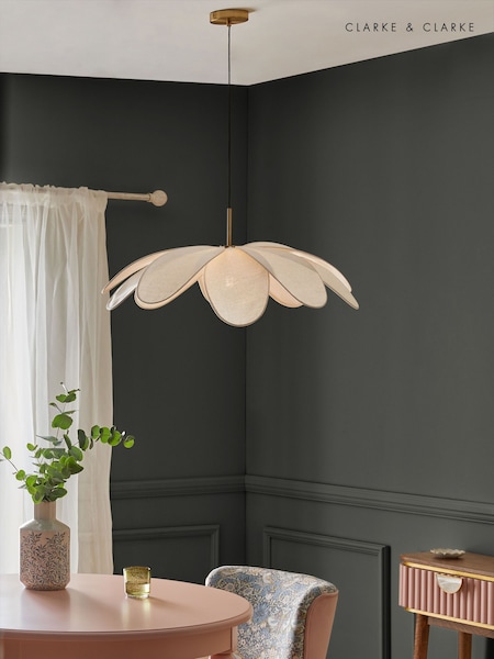 Clarke and Clarke Cream Summerby Pendant Light (E57222) | £140