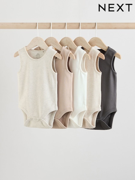 Neutral Baby Vest Bodysuits 5 Pack (E57566) | £14 - £16