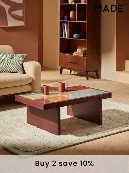 MADE.COM Burgundy Mango Wood Jinni Coffee Table (E58043) | £449
