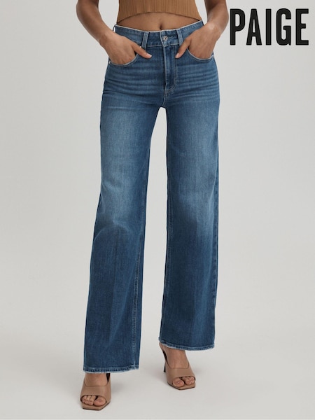 Paige Wide Leg Distressed Jeans (E58331) | £290