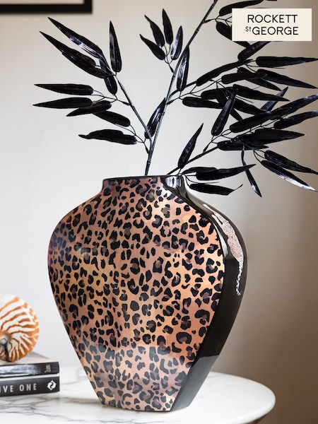 Rockett St George Leopard Large Vase (E58796) | £60