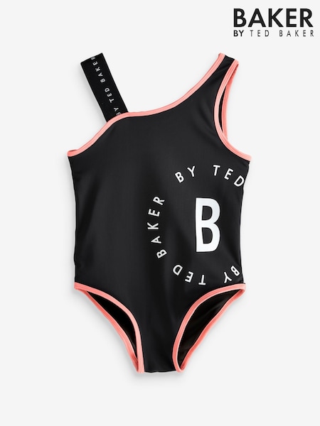 Baker by Ted Baker Logo Print Strap Black Swimsuit (E58875) | £24 - £28