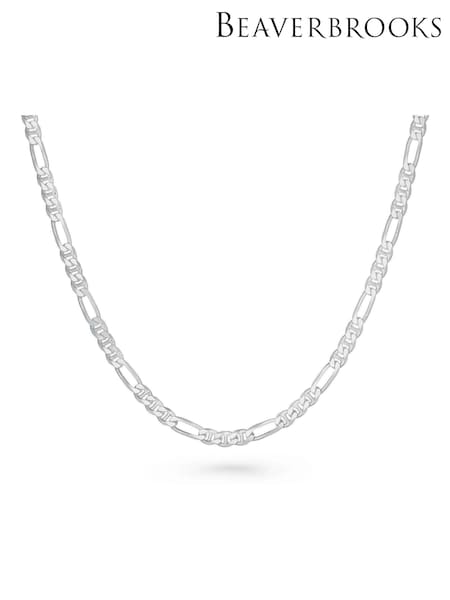 Beaverbrooks Sterling Silver Figaro Necklace (E59092) | £175