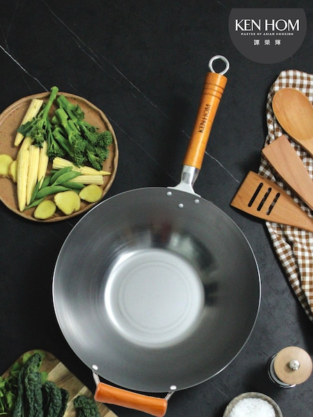 Ken Hom Silver Excellence 32cm Seasoning Wok (E59150) | £35