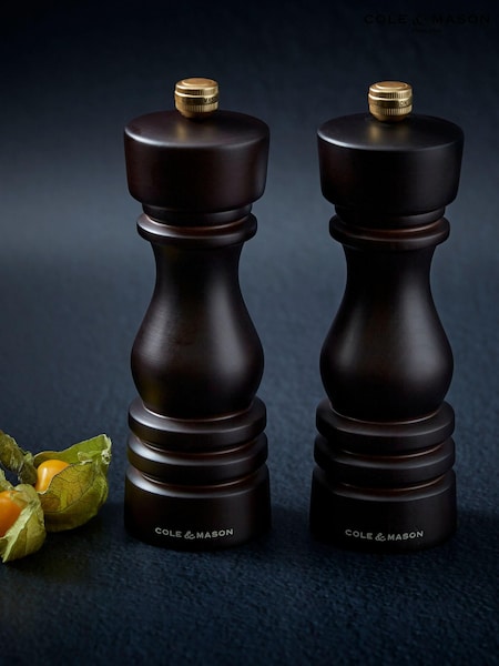 Cole & Mason Chocolate Wood London 180mm Salt and Pepper Mills (E59172) | £55