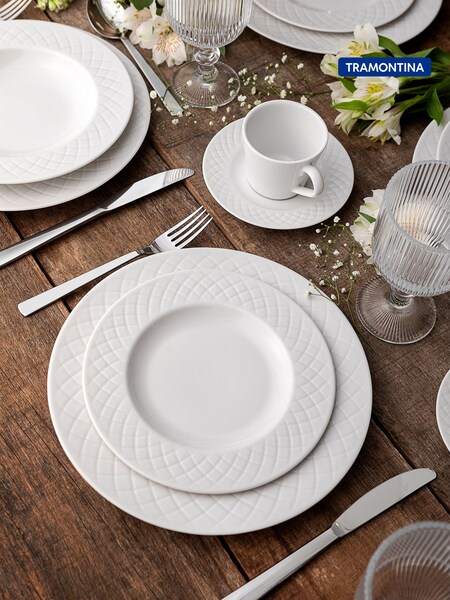 Tramontina White Ingrid 12 Piece Dinner Set (E59249) | £80