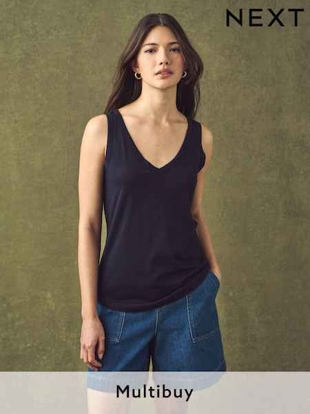Navy Modal Slouch Vest (E59965) | £9