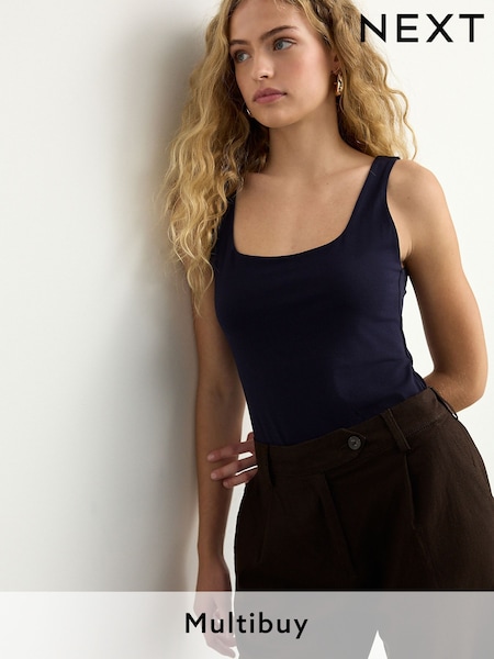 Navy Square Neck Vest (E60009) | £10