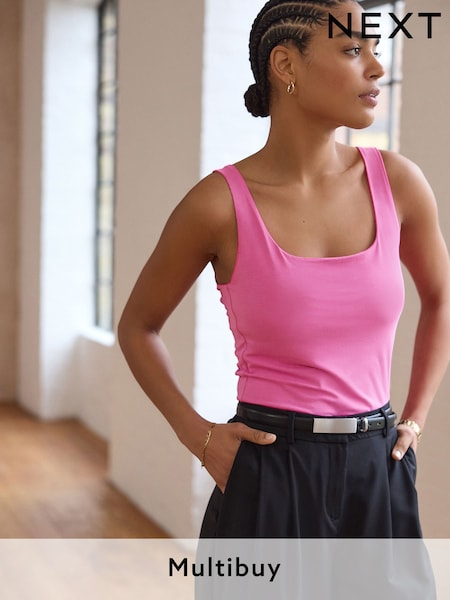 Pink Square Neck Vest (E60010) | £10