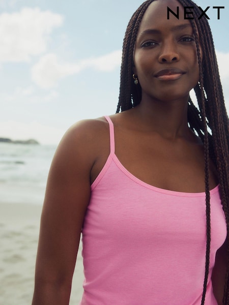 Fluoro Pink Thin Strap Vest (E60020) | £6.50