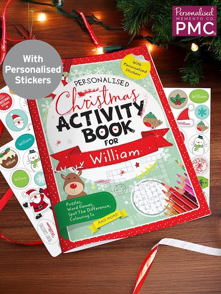 Personalised Christmas Activity Book With Stickers By Pmc