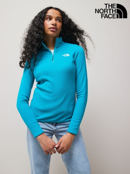 The North Face Green Leaf Womens 1/4 Zip Glacier Fleece (E60208) | £60