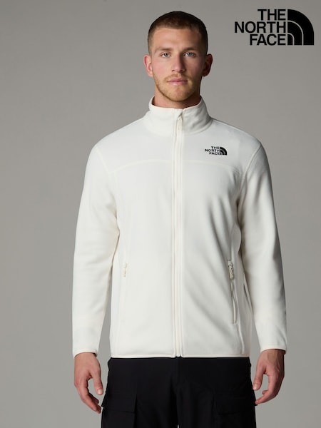 The North Face White Glacier Full Zip Fleece (E60210) | £75