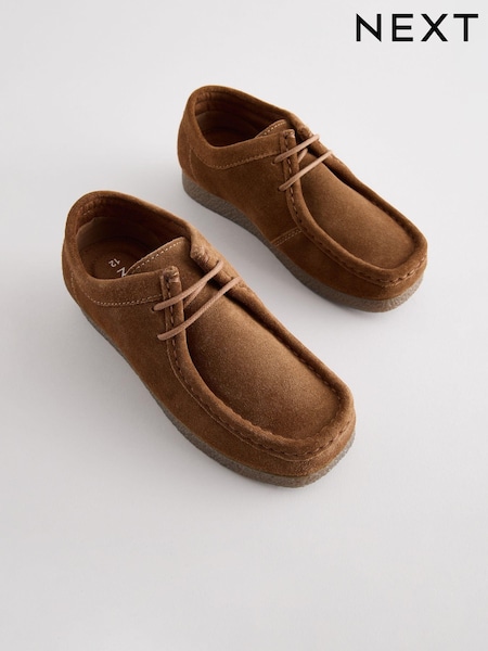 Tan Brown Lace-Up Smart Casual Shoes (E60438) | £30 - £40