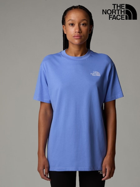 The North Face Blue Oversized Simple Dome 100% Cotton T-Shirt (E60475) | £30
