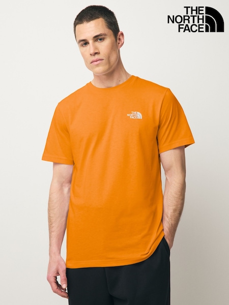The North Face Orange Mens Simple Dome T-Shirt (E60495) | £24