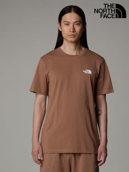 The North Face Tan Brown Mens Simple Dome T-Shirt (E60500) | £24
