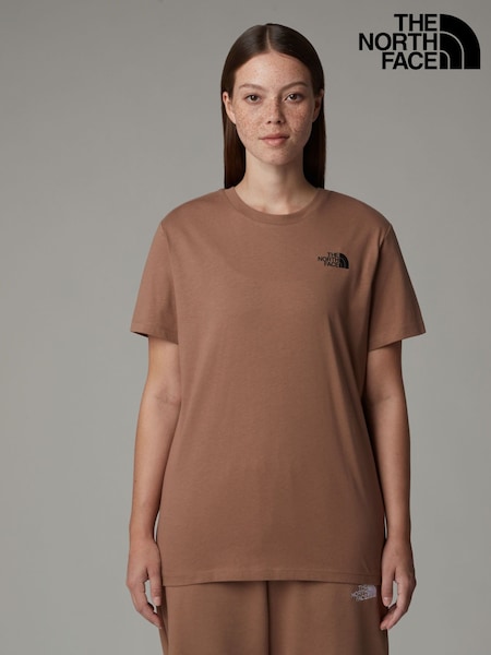 The North Face Brown Womens Box NSE Relaxed T-Shirt (E60573) | £28