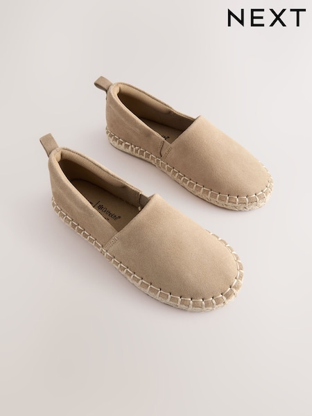 Neutral Standard Fit (F) Espadrilles (E60598) | £18 - £25