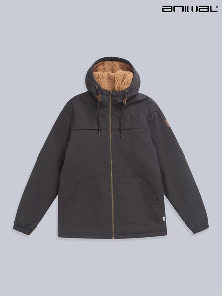 Animal Grey Mens Bude Borg Lined Jacket (E60669) | £44