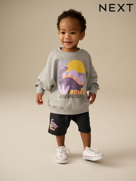Grey Sweatshirt and Shorts Set (3mths-8yrs) (E60715) | £15 - £19