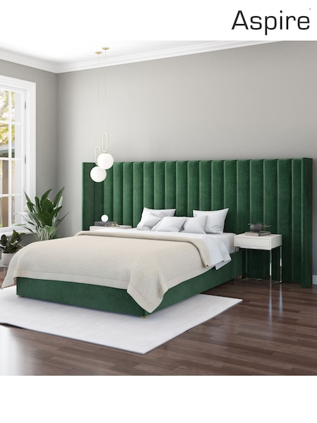 Aspire Furniture Green Grandeur Wing Velvet Headboard (E60895) | £561