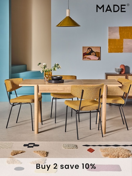 MADE.COM Oak Effect Pavia 4 to 6 Seater Extending Dining Table (E61037) | £449