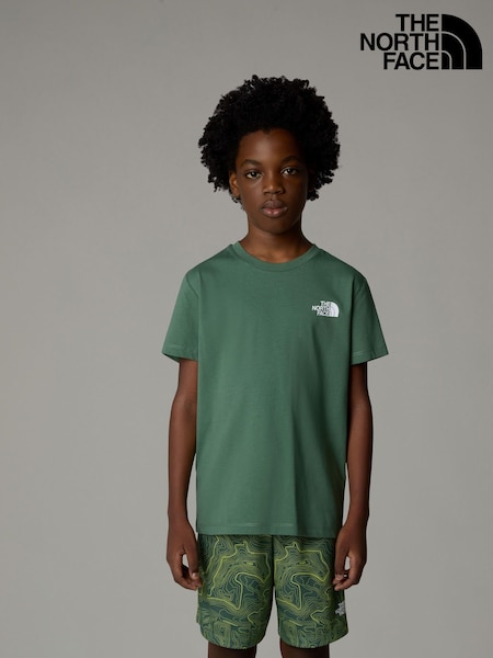 The North Face Green Boys Box NSE T-Shirt (E61082) | £22