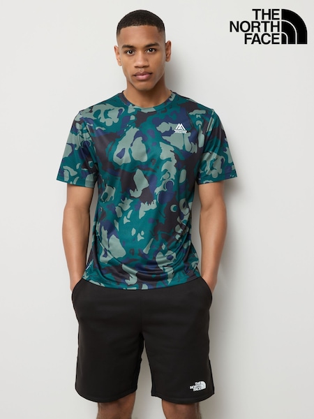 The North Face Green MA 24/7 All Over Print T-Shirt (E61149) | £35