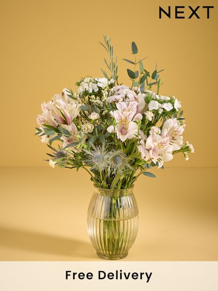 White Posy Letterbox Fresh Flower Bouquet (E61186) | £20