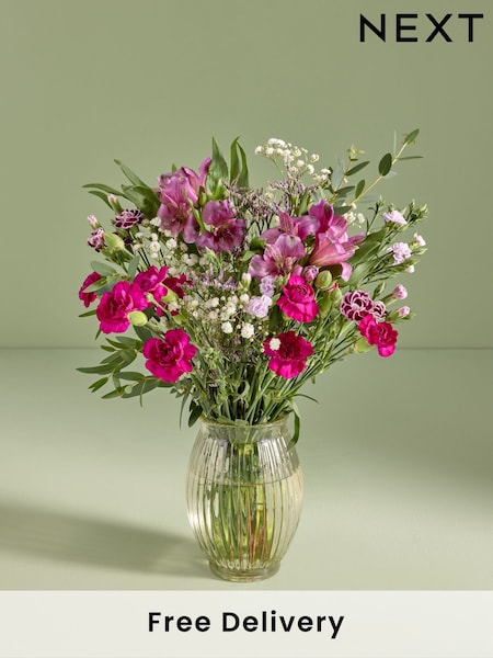 Lilac Purple Posy Letterbox Fresh Flower Bouquet (E61194) | £20