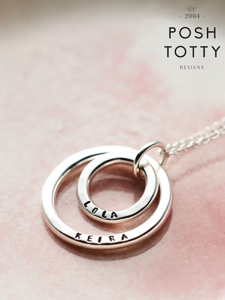 Personalised Mummy And Baby Necklace by Posh Totty Designs (E61426) | £75