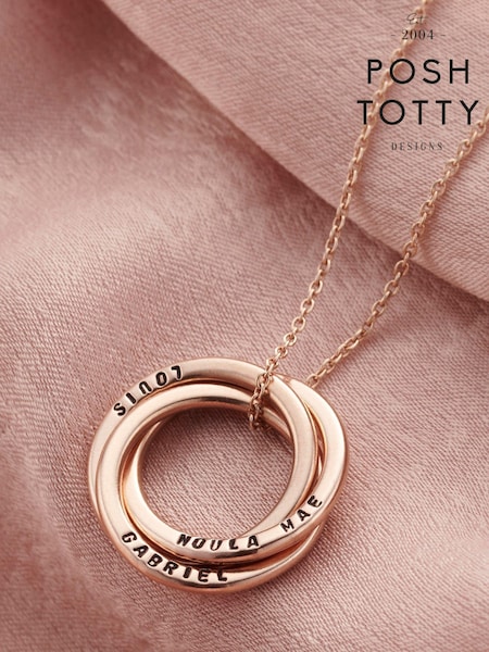 Personalised Russian Ring Necklace by Posh Totty Designs (E61428) | £115