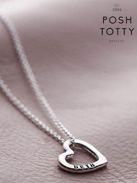 Personalised Mini Love Heart Necklace by Posh Totty Designs (E61437) | £33