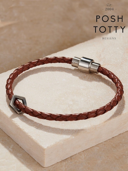 Men's Personalised Fine Geometric Bracelet by Posh Totty Designs (E61449) | £63