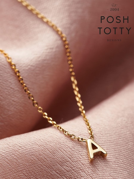 Personalised Petite Initial Necklace by Posh Totty Designs (E61458) | £69