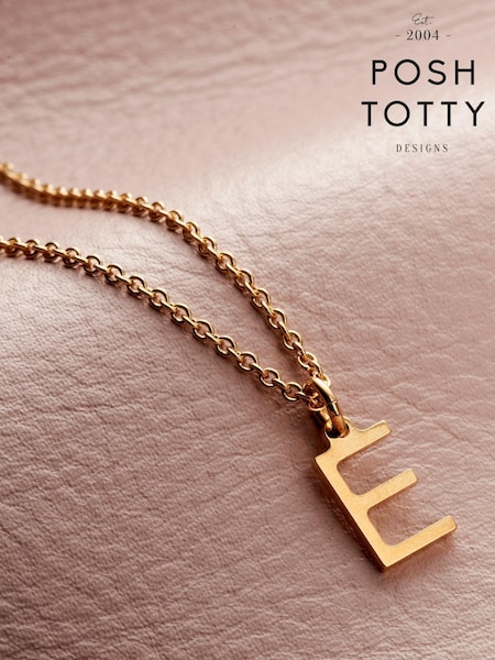 Personalised Letter Necklace by Posh Totty Designs (E61465) | £38